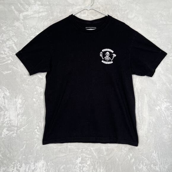 LG Haggard Pirate Short Sleeve Black Tee T Shirt "Drinking Crew" Pirate Sailor - Picture 2 of 9